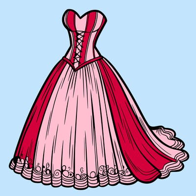 wedding dress-corset and a long and flowy skirt