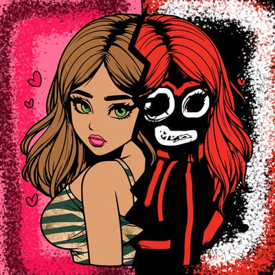 realistic girl split