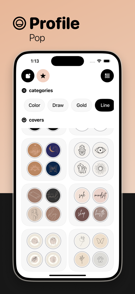 Story Studio - Cover Art Maker - Minimalist Instagram story highlight covers and design categories