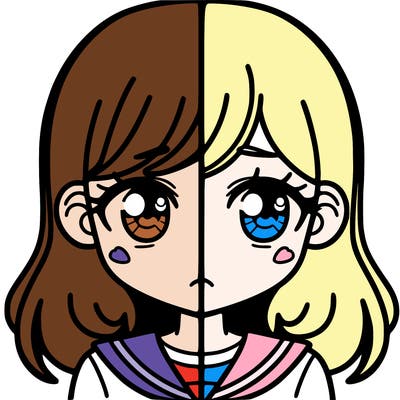 a split of a girl