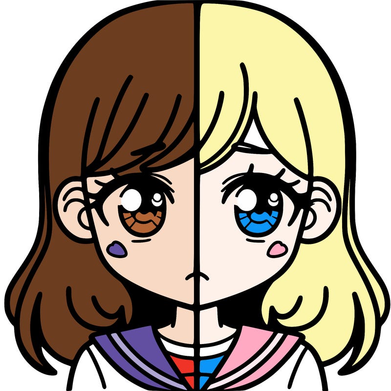 a split of a girl