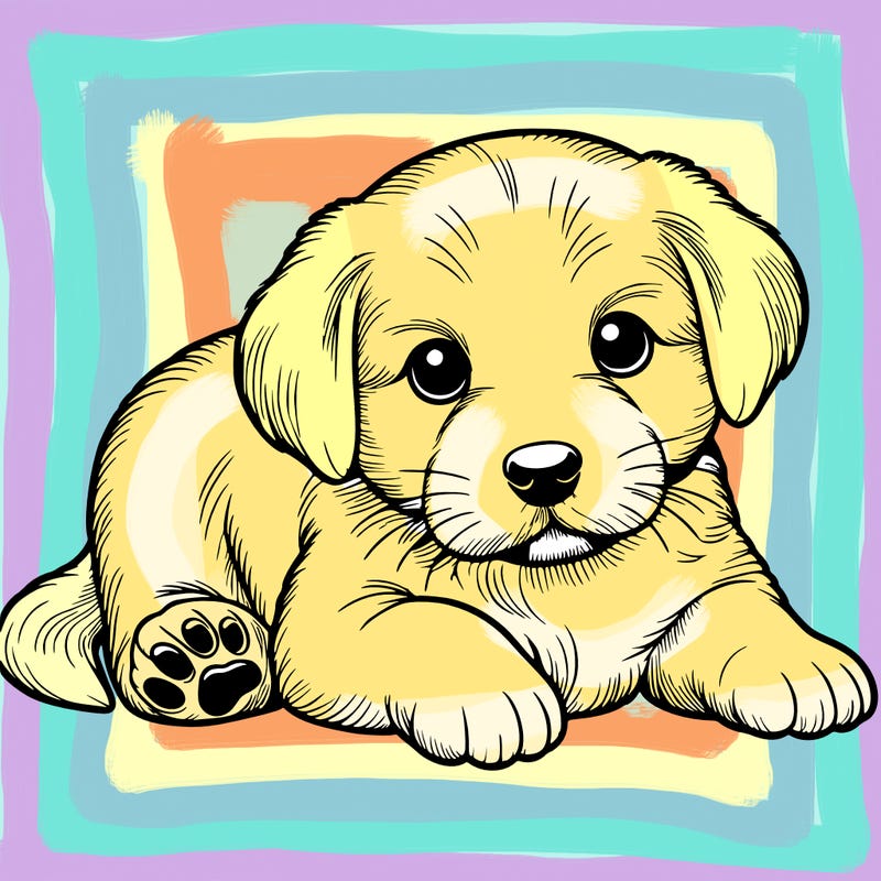 a cute realistic puppy