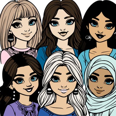 realistic and beautiful girls