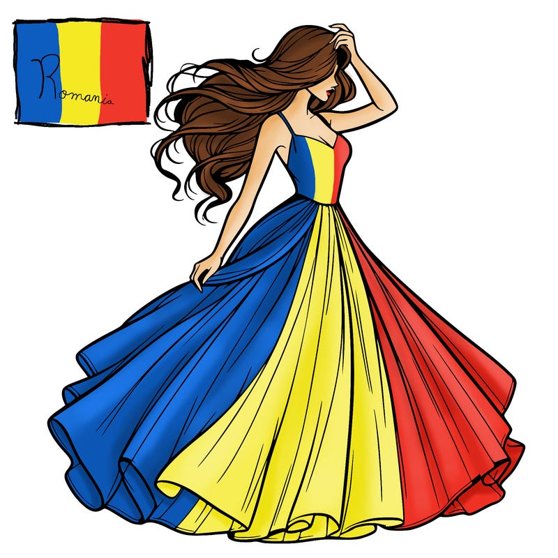 realistic woman with dress flowing in the wind