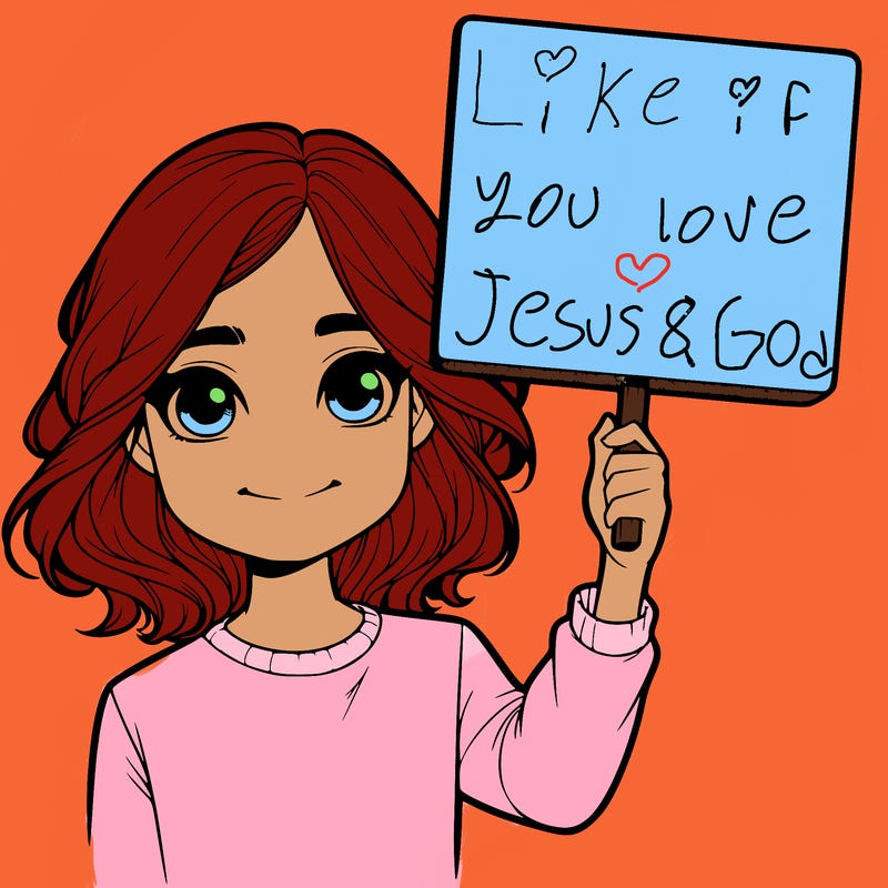 realistic girl holding up a sign