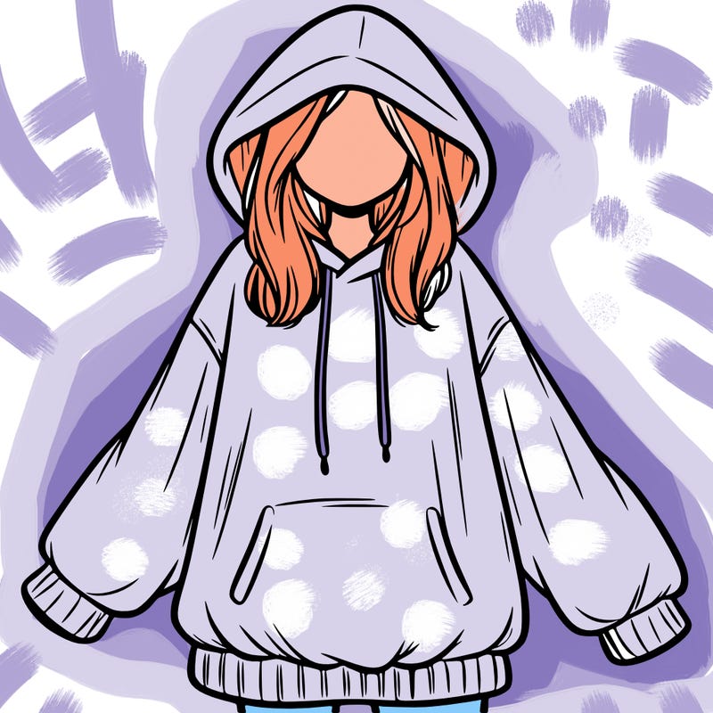 girl in oversized hoodie