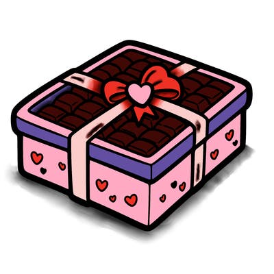 a box of chocolate for valentines day
