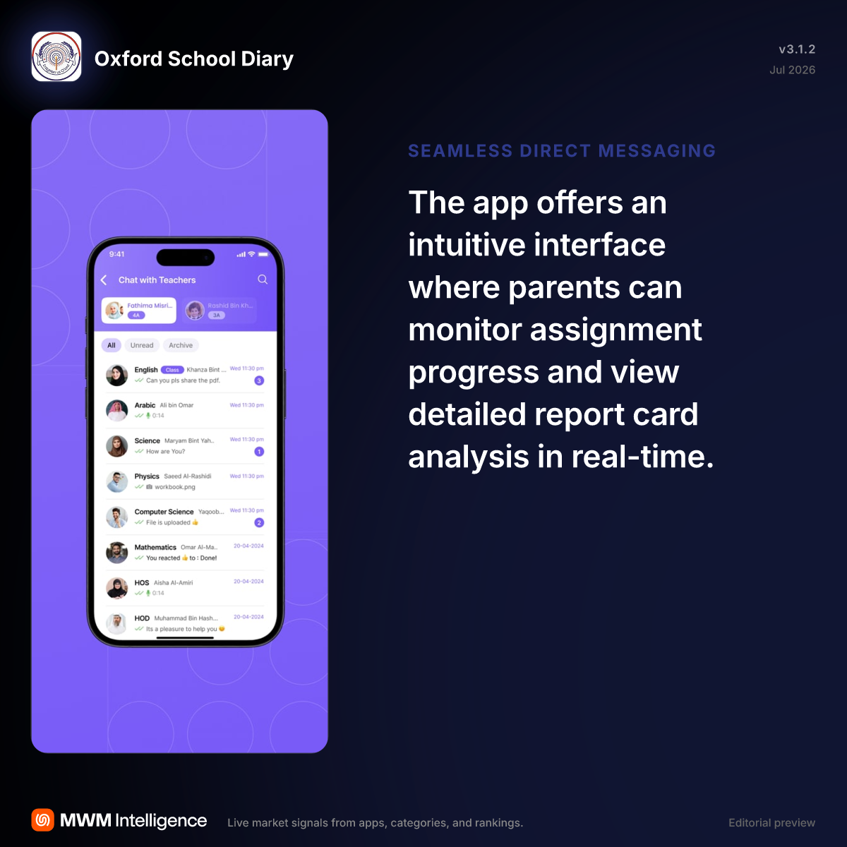 Oxford School Diary - Education App | MWM