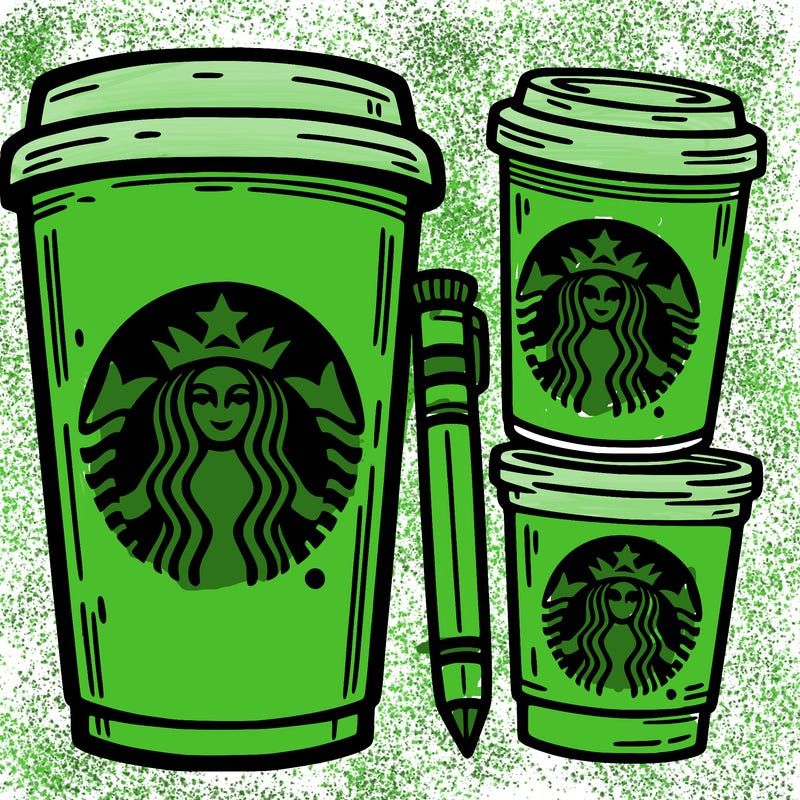 starbucks cup.