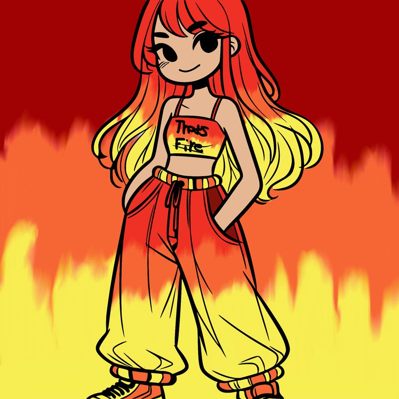 girl in crop top and baggy pants