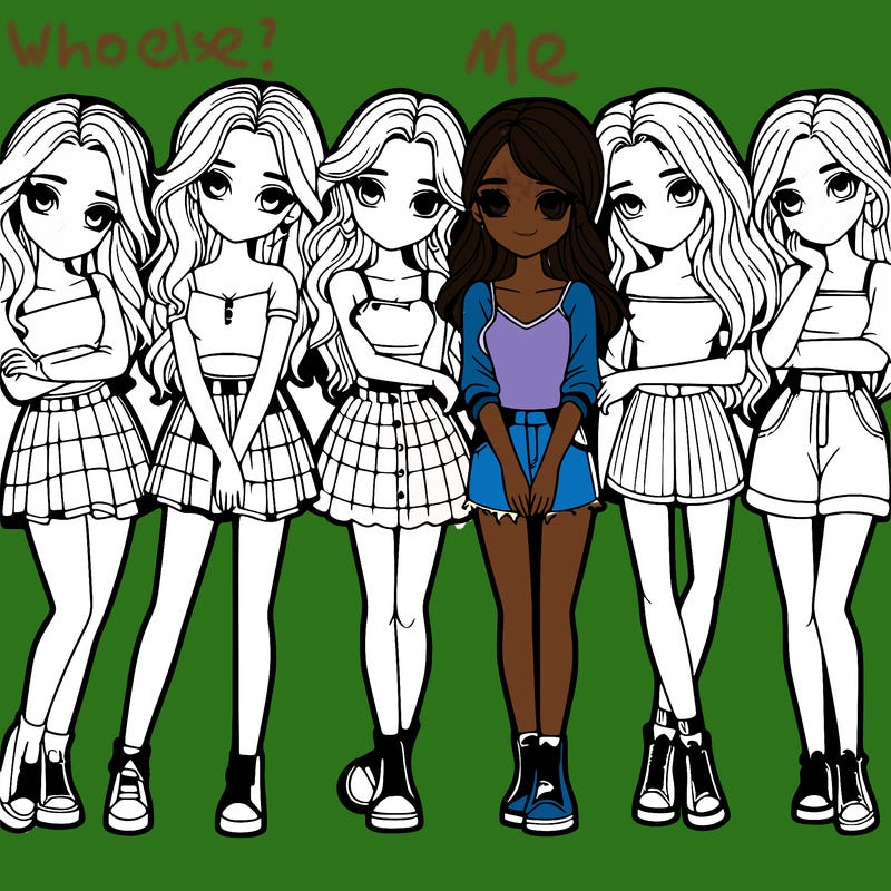 a group of girls realistic