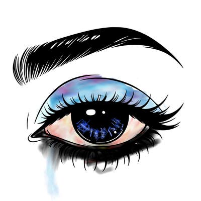 eye closed realistic