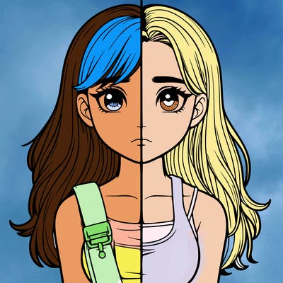 realistic girl split