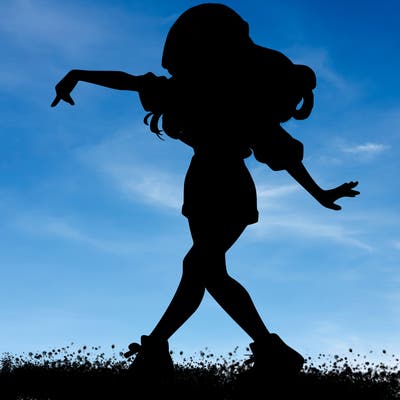 realistic girl danceing