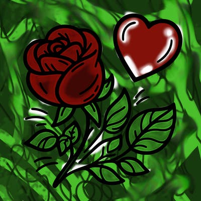 rose and heart