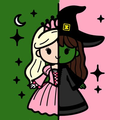 split princess and witch