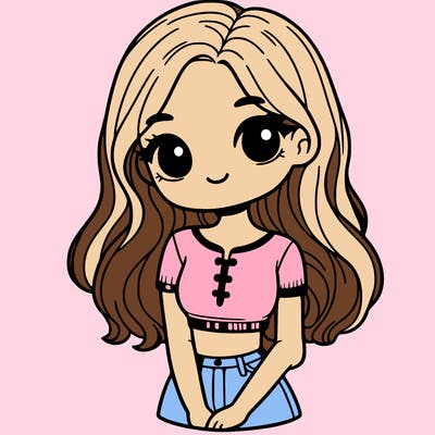 girl in cute crop top