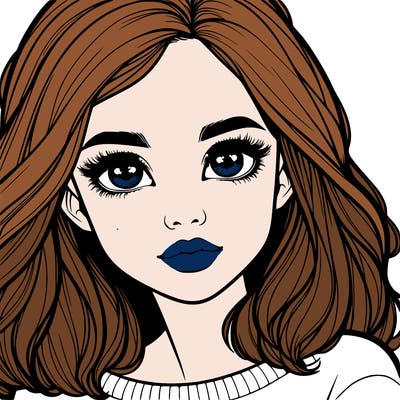 realistic girl whith cute eyes