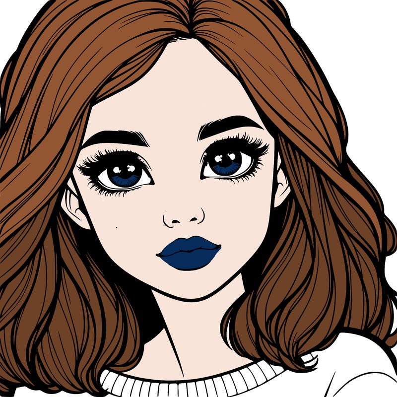 realistic girl whith cute eyes