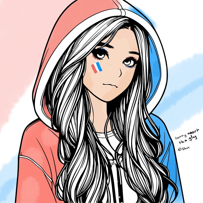 realistic girl with hoodie