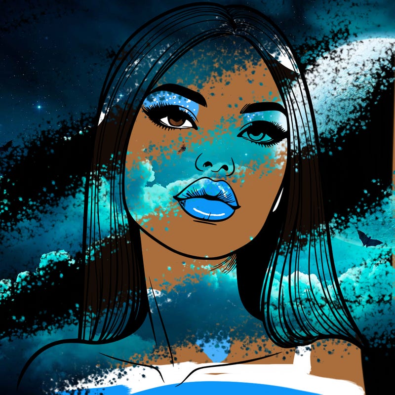 realistic woman with full lips