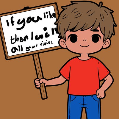 a boy holding a blank sign