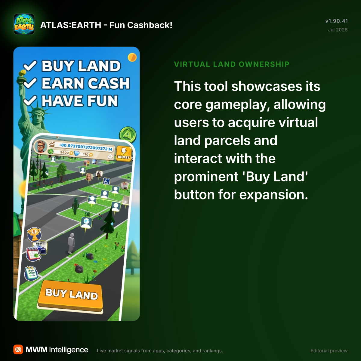 ATLAS:EARTH - Fun Cashback! - Finance App | MWM