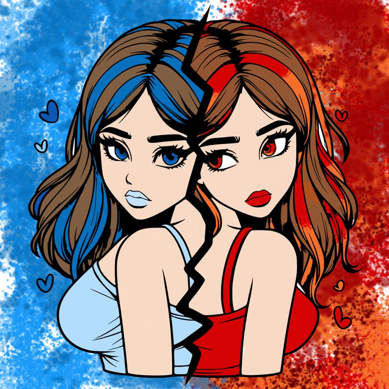 realistic girl split