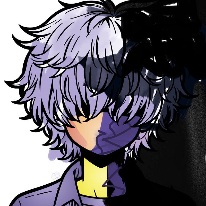 manga boy fluffy hair covering his eyes