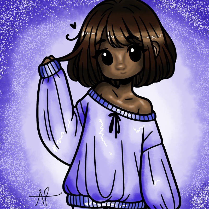 girl in baggy sweater hanging off her shoulder