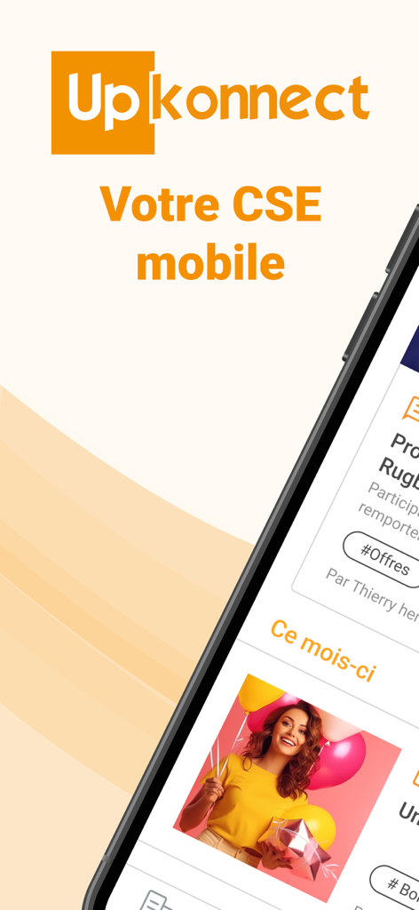 UpKonnect - UpKonnect mobile app interface for employee benefits and news feed