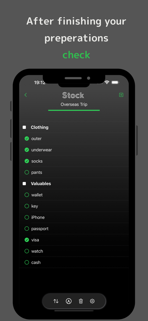 Stock-CheckList- | Effortless Travel Packing & Inventory Lists