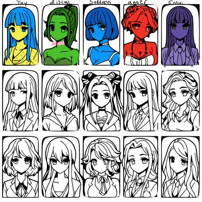 girls that look diffrent anime