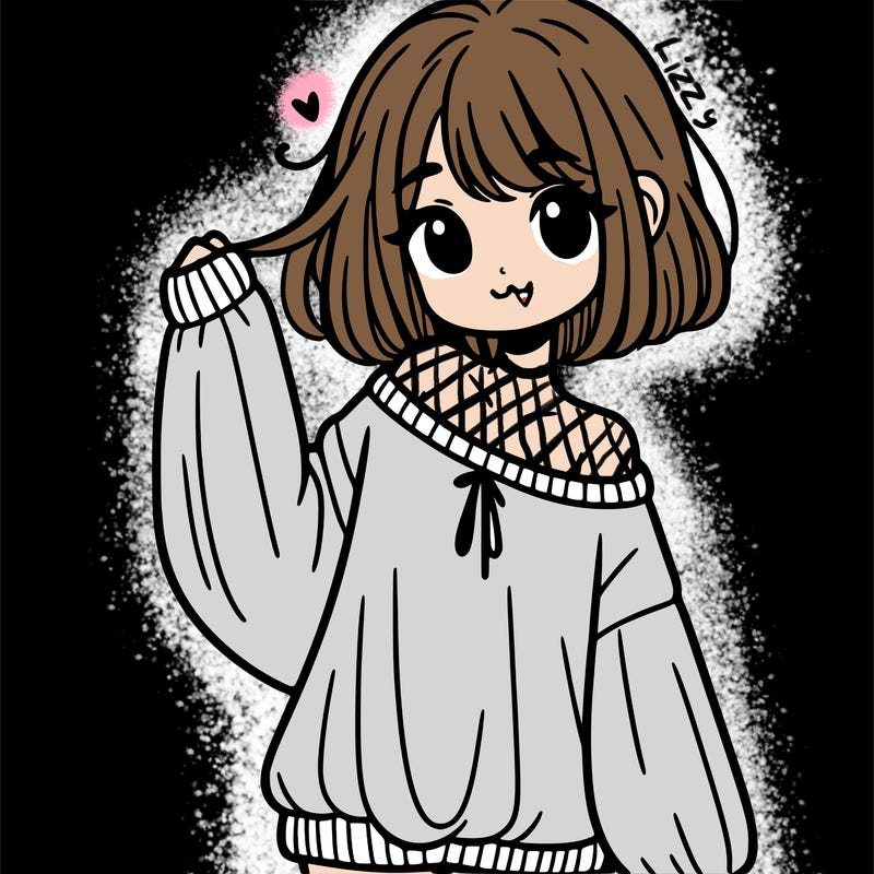 girl in baggy sweater hanging off her shoulder