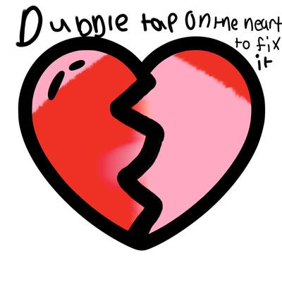 a blank heart