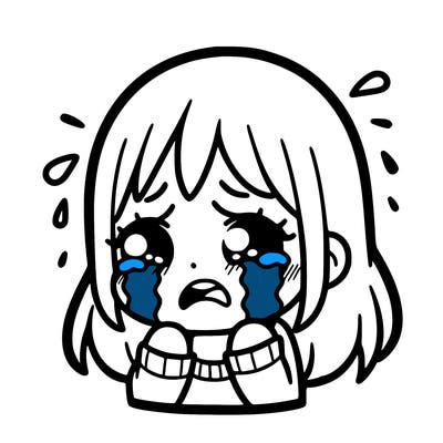 a girl crying