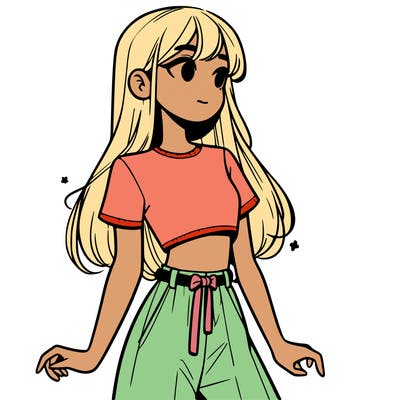 girl in a cute crop top