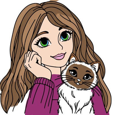 woman with cat