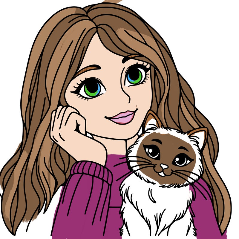 woman with cat