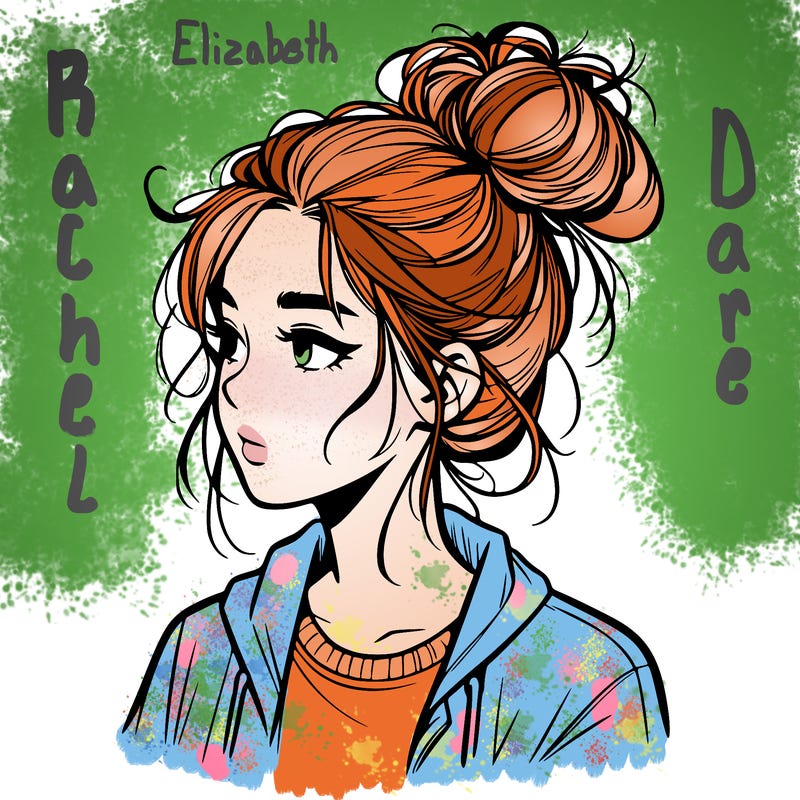 realistic teenage girl with a messy bun