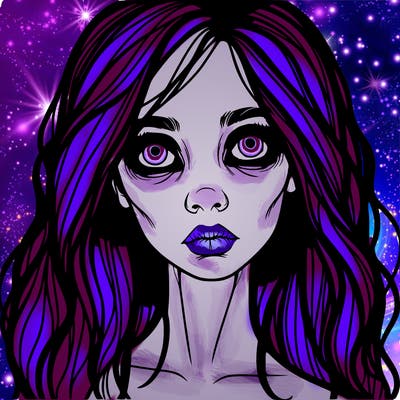 scary beautiful realistic girl