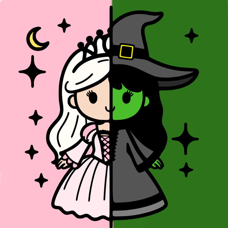 split princess and witch