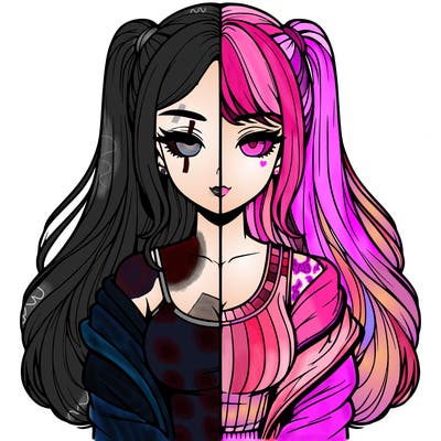 realistic girl split