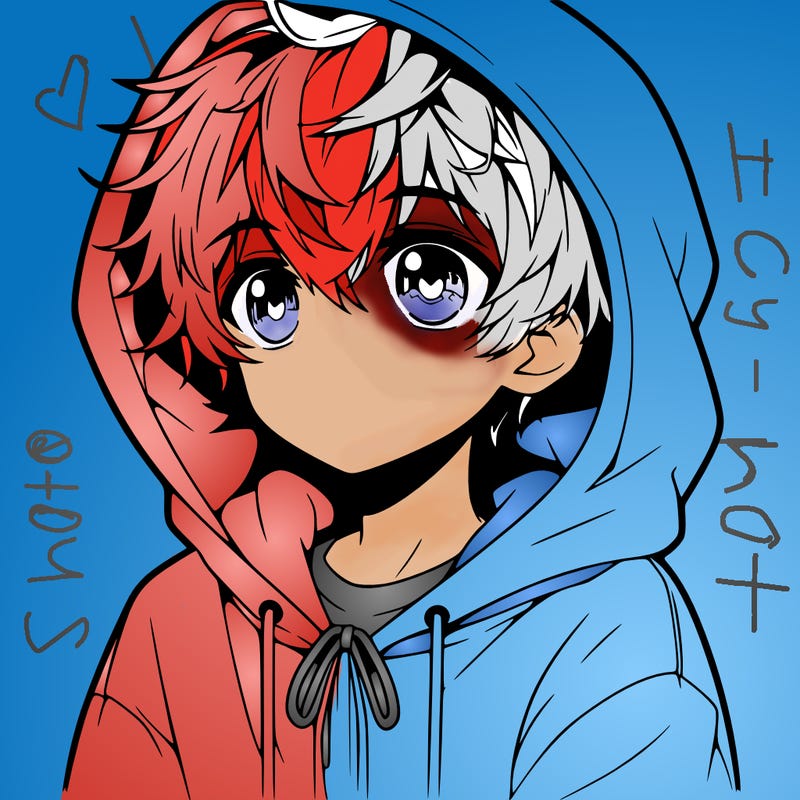 anime boy with hoddie
