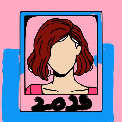 a polaroid portrait of swift's face cut off at the eyes