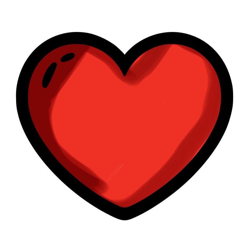 a blank heart