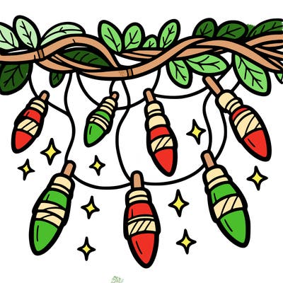 christmas light garland.