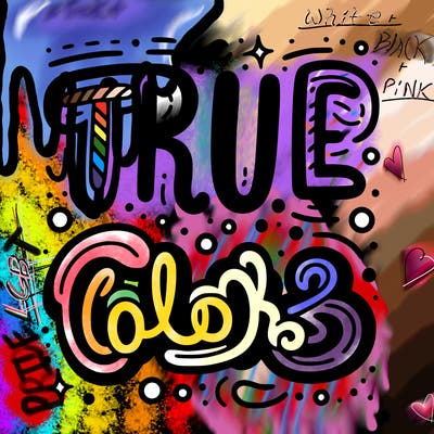 "true colors" written