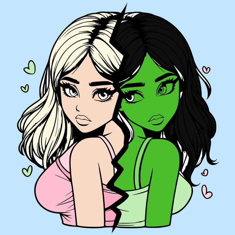 realistic girl split