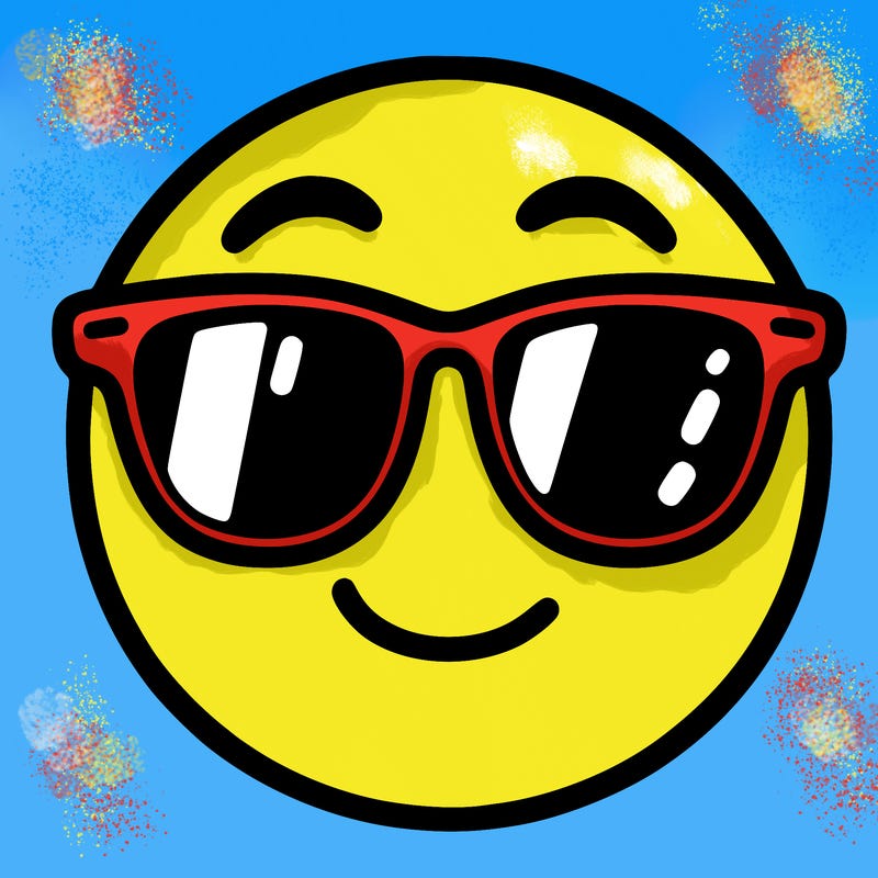 emoji with sunglasses